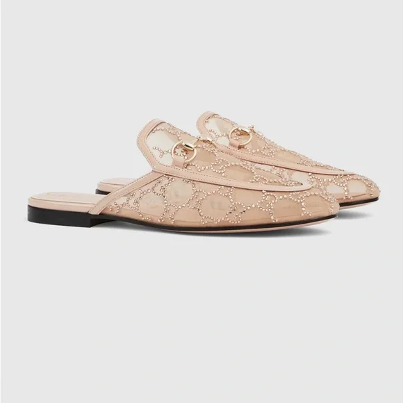 Women's GG Crystal Princetown Slipper - Picture 2 of 9